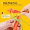 Crochet Holder for Beginners - Crochet Helper to Learn How to Crochet and Make Magic Rings, 3 in 1 Magic Rings Tool, Yarn Tension Regulator and Yarn Guide Tool, Crochet Tool for Beginners (Orange)